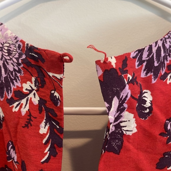 Anthropologie Maeve Floral Puff-Sleeve Midi Dress - Picture 8 of 8